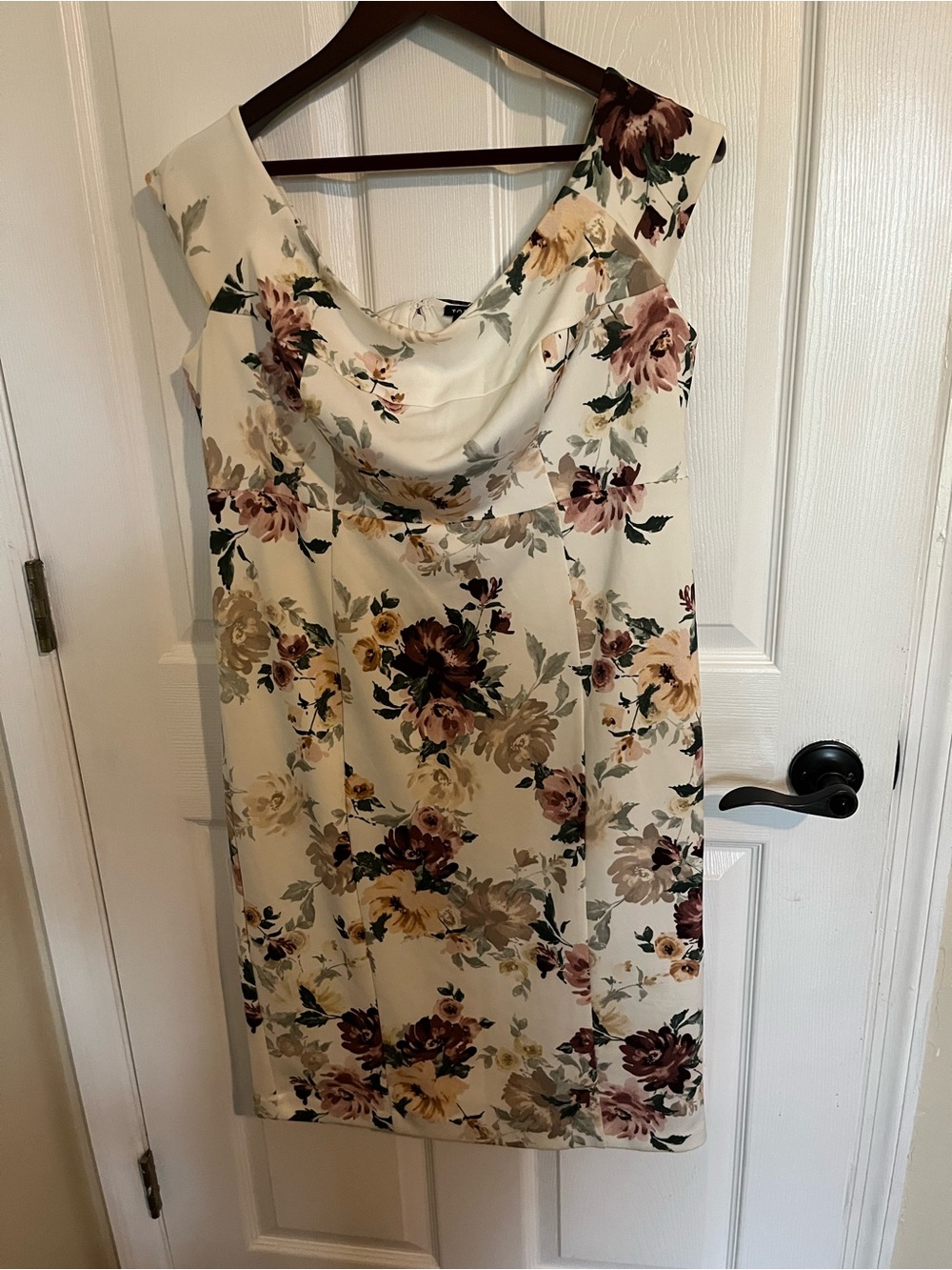 Torrid Floral Ivory Cap-Sleeve Sheath Dress size 1-14/16
